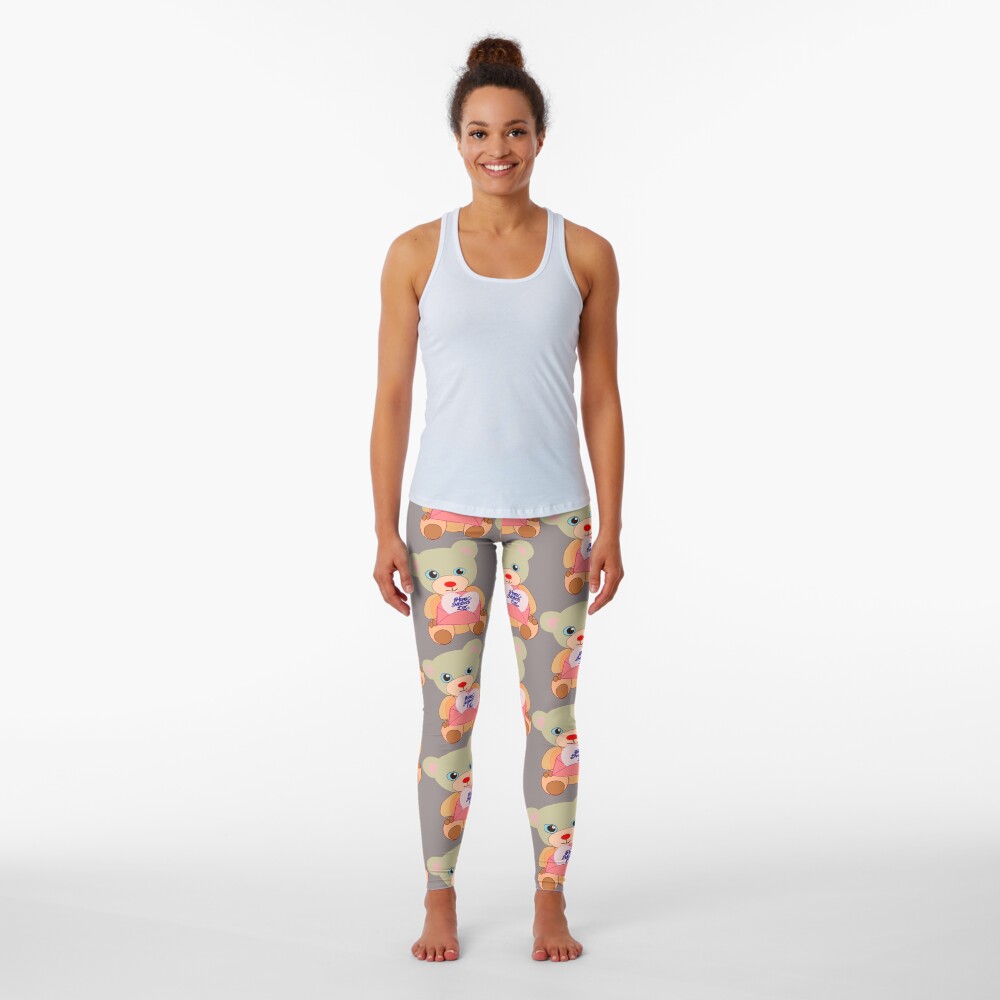 Teddy with mother's day message Leggings