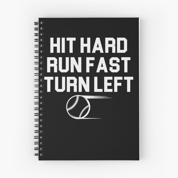 Item preview, Hit Hard Run Fast Turn Left / Funny Baseball Gift / Cute Softball Saying / Birthday Gifts designed and sold by Chamssou.