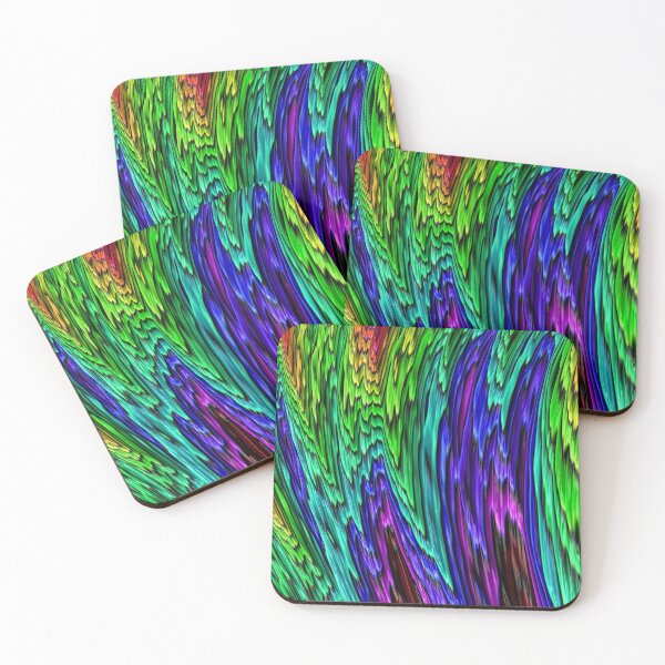 Item preview, Abstract Rainbow Melting Fractal Curtain designed and sold by SXW Designs.