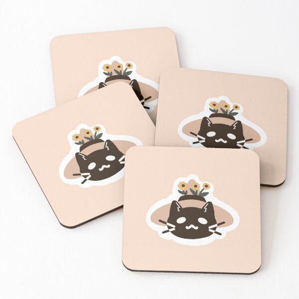 Item preview, Witchy flower cat sticker designed and sold by HouseCowMillie.