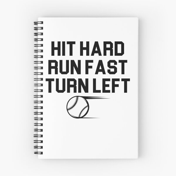 Item preview, Hit Hard Run Fast Turn Left / Funny Baseball Gift / Cute Softball Saying / Birthday Gifts designed and sold by Chamssou.