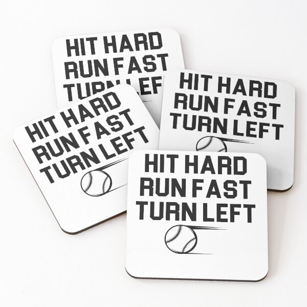 Item preview, Hit Hard Run Fast Turn Left / Funny Baseball Gift / Cute Softball Saying / Birthday Gifts designed and sold by Chamssou.