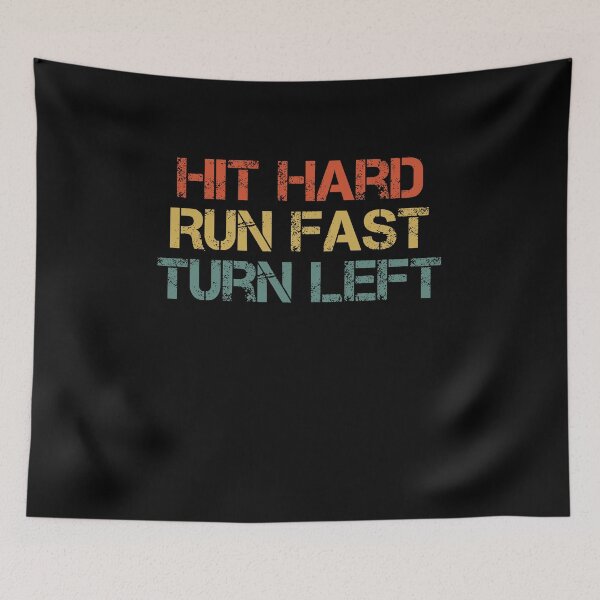 Item preview, Hit Hard Run Fast Turn Left / Funny Baseball Gift / Cute Softball Saying / Birthday Gifts Vintage Design designed and sold by Chamssou.