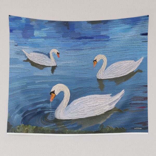 Item preview, Swans on the lake designed and sold by artwithrod.