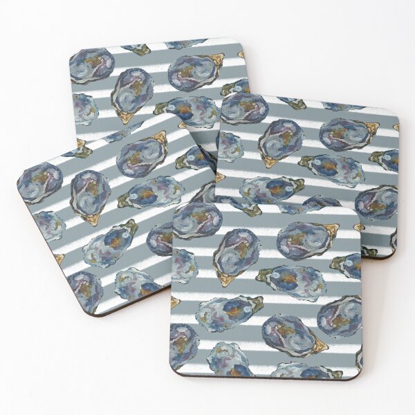 Item preview, Oysters on the half shell - slate stripes designed and sold by cityette.