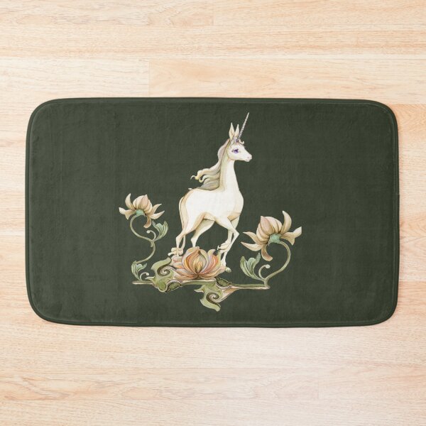 Last Unicorn - Flower Garden Bath Mat