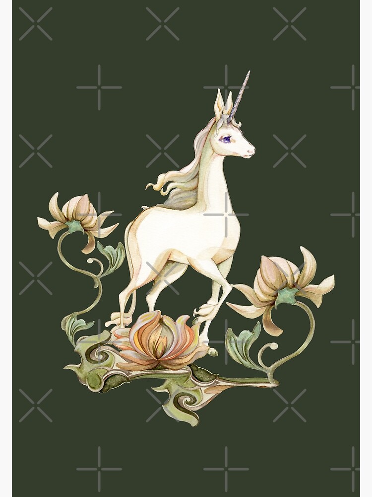 "Last Unicorn Flower Garden" Poster for Sale by miriamsteinau Redbubble