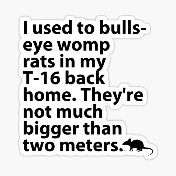 Womp Rats Stickers Redbubble