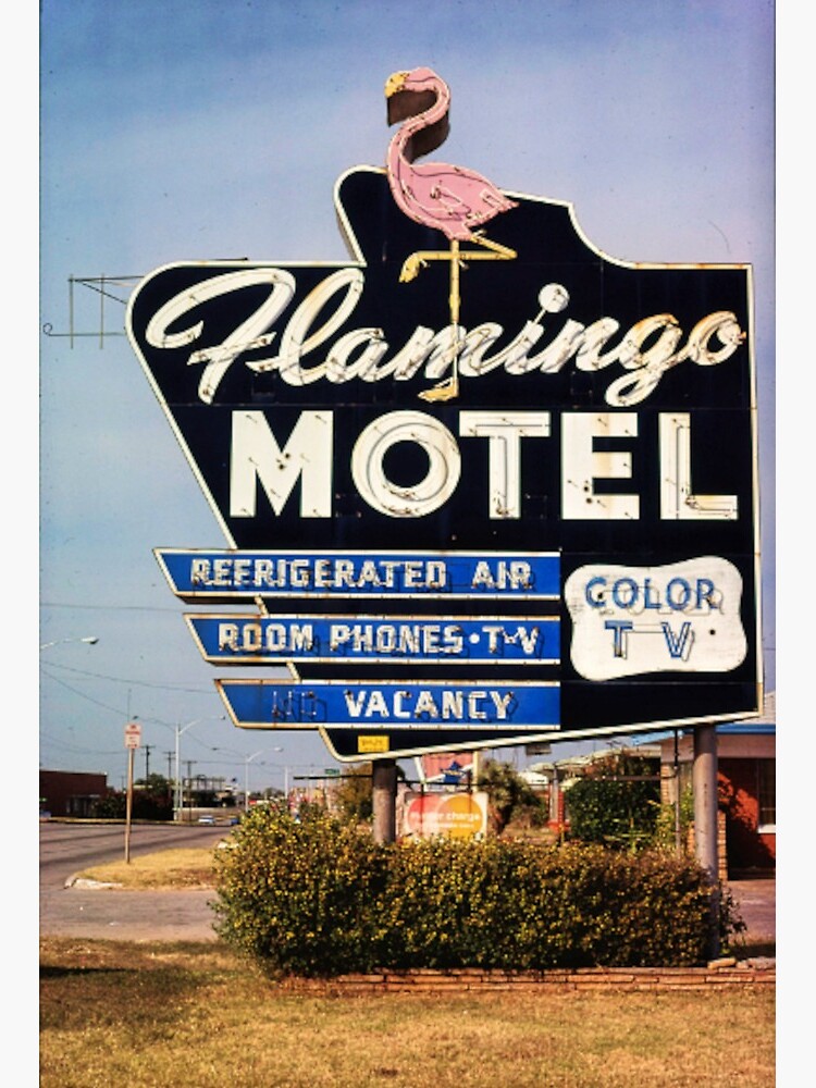 Flamingo Motel  Art Board Print for Sale by GreatTomorrow
