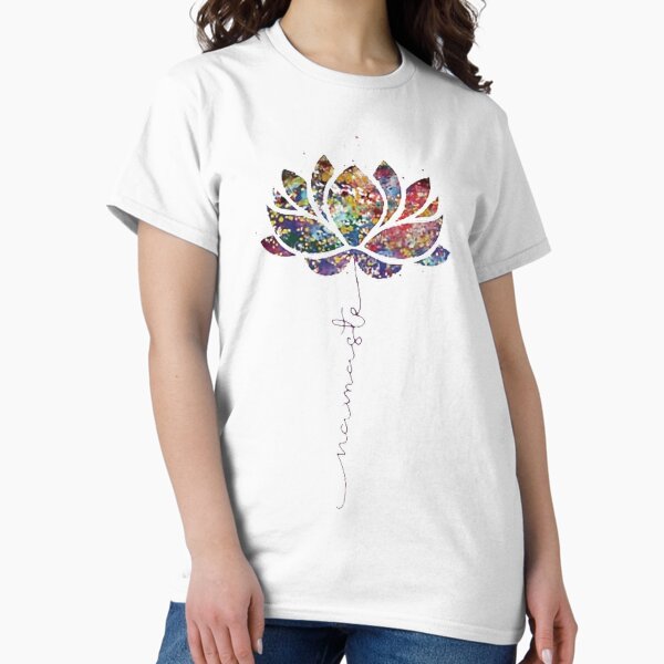 Aperçu de l'œuvre Femme Fleur de Lotus Namaste Yoga Aquarelle Méditation Zen Bohème créée et vendue par Light-Source.