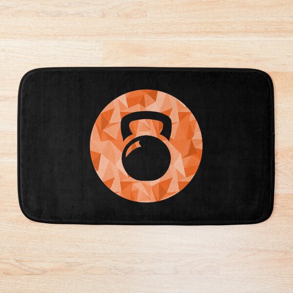 Item preview, Kettlebell Workout Icon Cutout From Circle of Orange Triangle Pattern Overlay designed and sold by dylanxh.