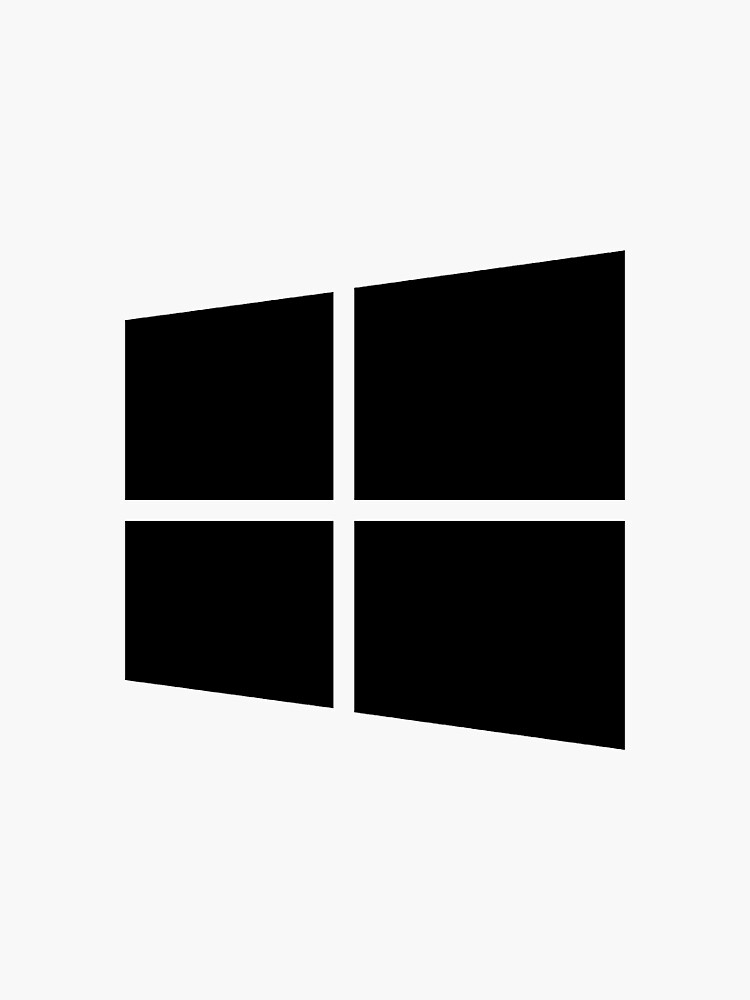 Simple Windows Logo Black & White Design 2 by iluvpizzas