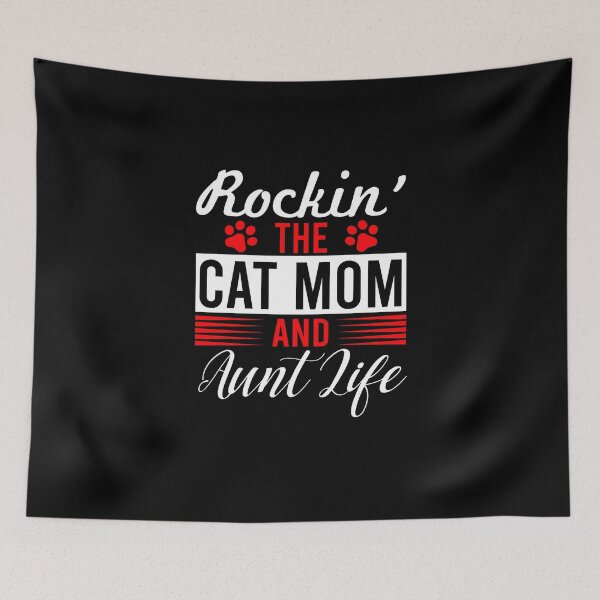 Item preview, Rockin The Cat Mom And Aunt Life Happy Mother's day  designed and sold by Pliskin-Design.