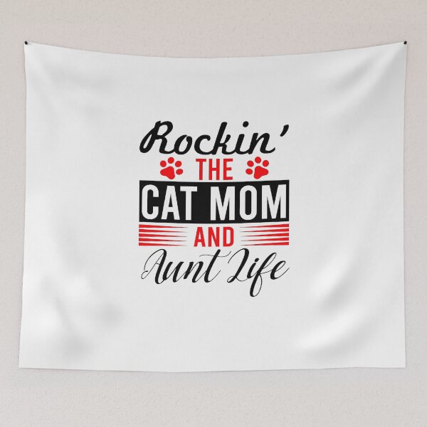 Item preview, Rockin The Cat Mom And Aunt Life Happy Mother's day  designed and sold by Pliskin-Design.