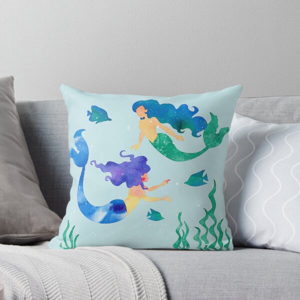 Item preview, Watercolor painted mermaids designed and sold by della95.
