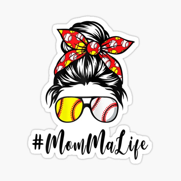 Item preview, Softball Baseball Mom Bun designed and sold by speakupandshine.