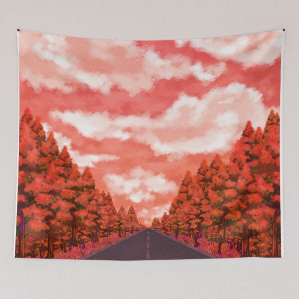 Item preview, Red Forest Road Illustration  designed and sold by crizzysketch.