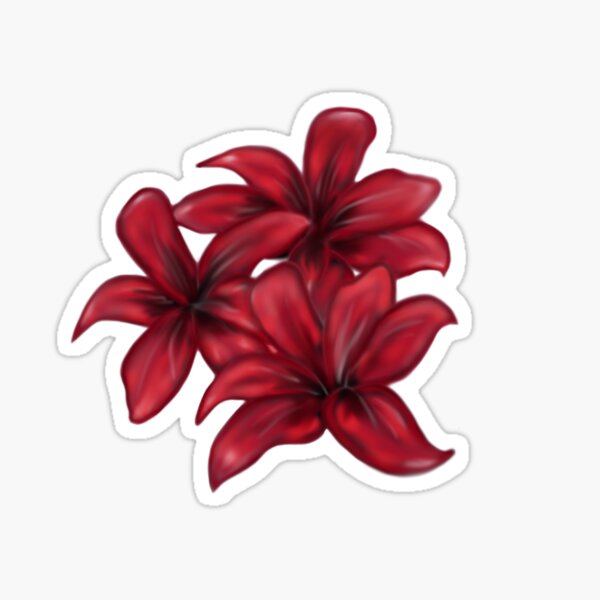 Rote Blüten / rote Blumen Sticker