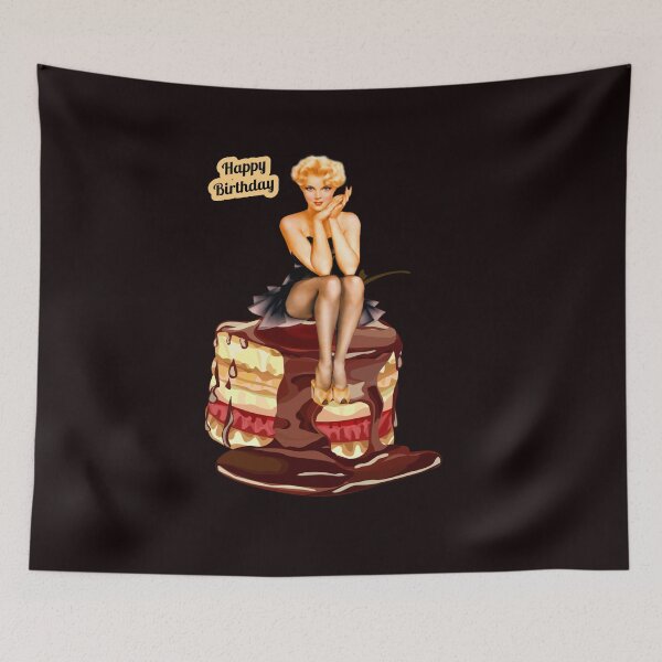 Item preview, Blonde Bombshell Birthday Pin-Up designed and sold by BubbaCool.