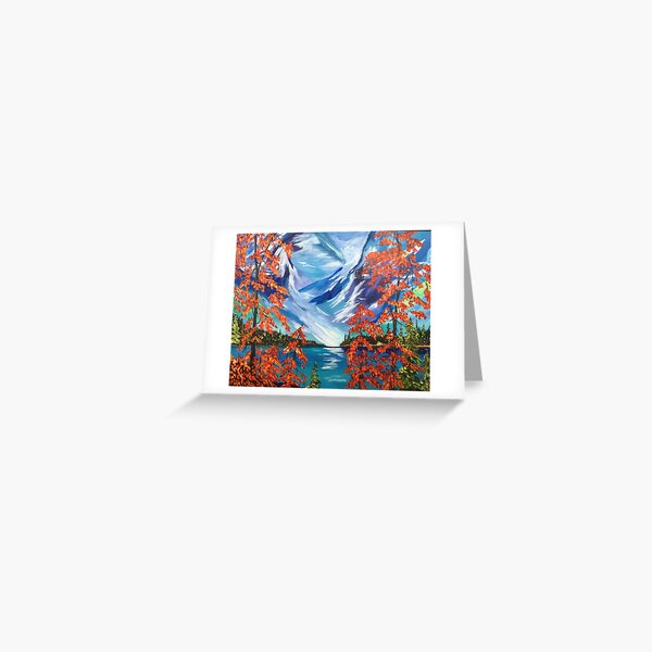 Hiking Magic | colourful, abstract mountains Greeting Card