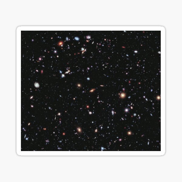 THE COSMOS. HUBBLE. Nasa, Extreme Deep Field image, space, constellation, Fornax. Sticker