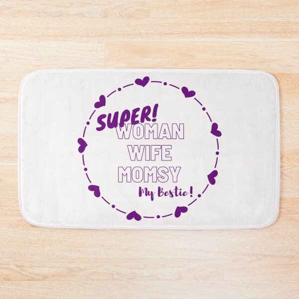 Item preview, Super woman wife momsy, My Bestie! in White designed and sold by ForeverInColors.