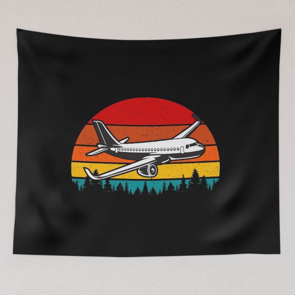 Item preview, Commercial Airplane with a Vintage Sunset designed and sold by liftdesign.