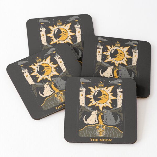 Item preview, The Moon XVIII Tarot Card designed and sold by pedrococaro.
