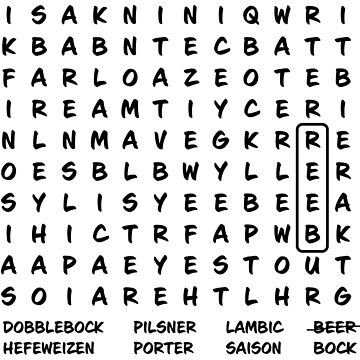 Artwork thumbnail, Beer Crossword by z7arts