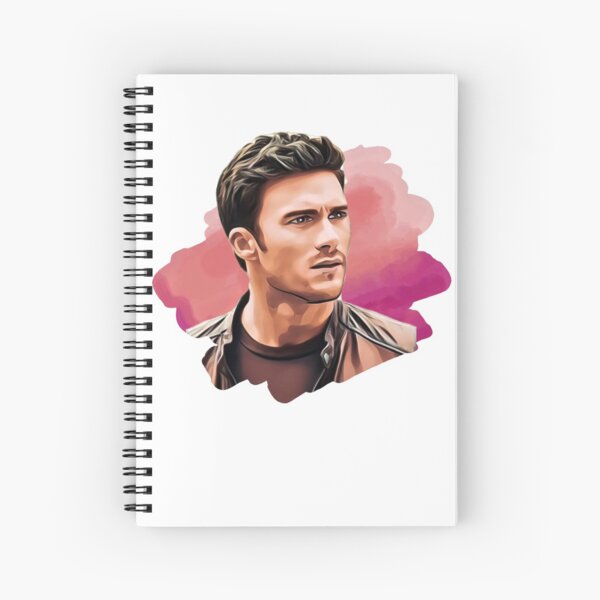 Scott Eastwood watercolor Spiral Notebook