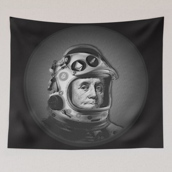 Item preview, Crypto Benjamin | Cyber Space Astronaut Miner | Vintage designed and sold by spinolator.