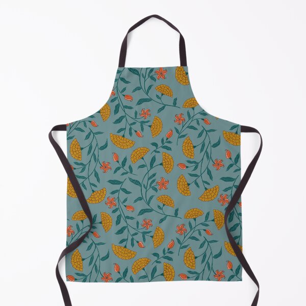 Item preview, Summer Florals Marigold Pattern - Yellow and Mint designed and sold by Artsychoke.