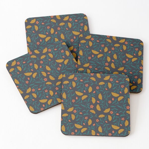Item preview, Summer Florals Marigold Pattern - Yellow and Black designed and sold by Artsychoke.