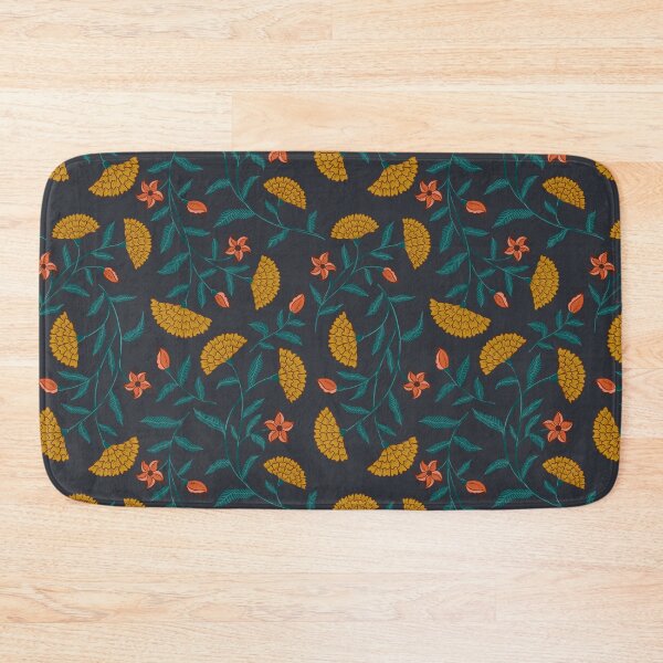 Item preview, Summer Florals Marigold Pattern - Yellow and Black designed and sold by Artsychoke.