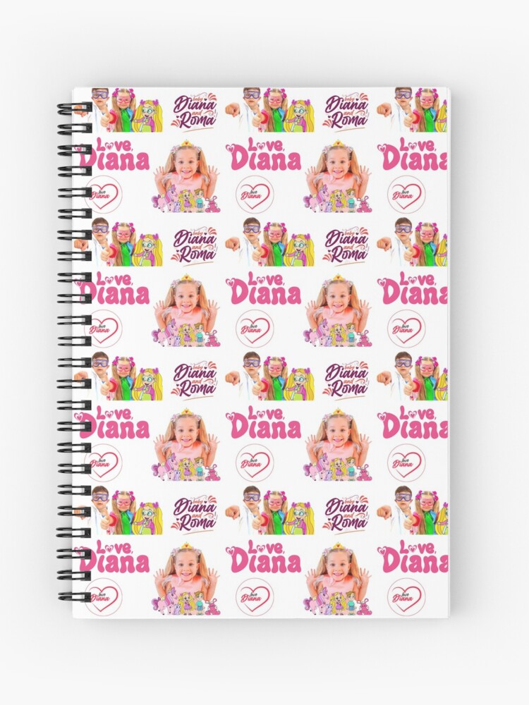 The Kids Diana Show, Diana Sticker Pack Spiral Notebook for Sale by  graphic-genie