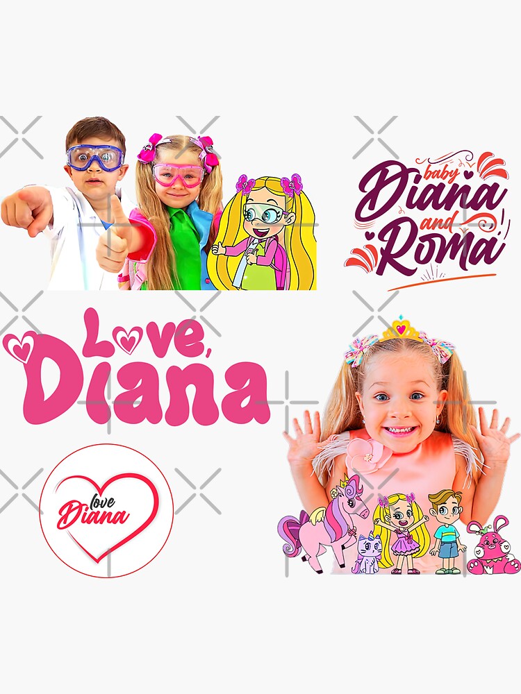 The Kids Diana Show Diana Sticker Pack Sticker For Sale By Graphic