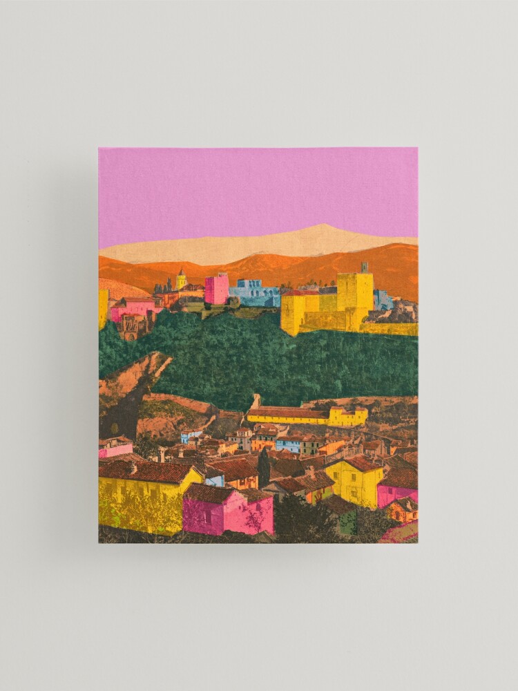 Granada Alhambra, atmospheric landscape, Spain Mounted Print by Mauswohn