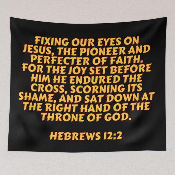 Item preview, Bible Verse Hebrews 12:2 designed and sold by Prayingwarrior.