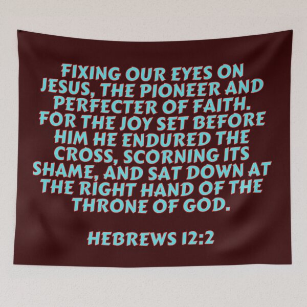Item preview, Bible Verse Hebrews 12:2 designed and sold by Prayingwarrior.