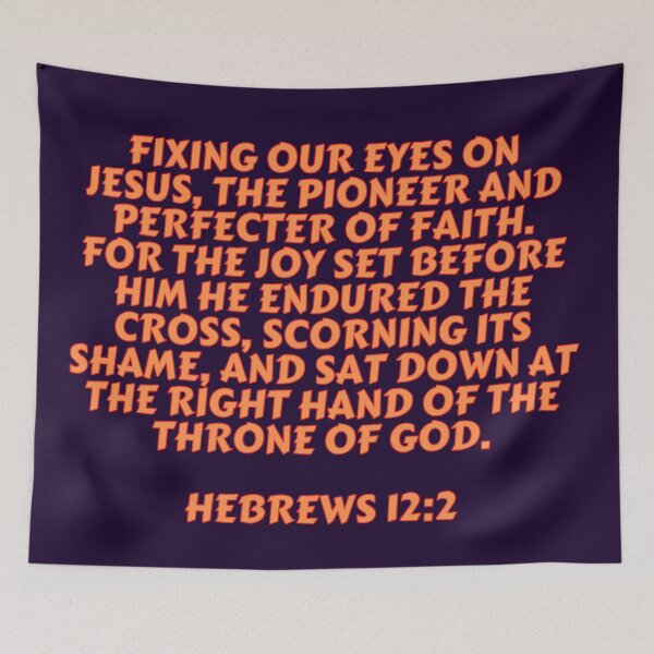 Item preview, Bible Verse Hebrews 12:2 designed and sold by Prayingwarrior.