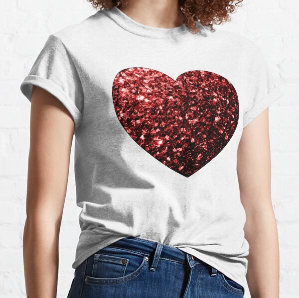 St. Louis Cardinals Glitter/sparkly Appliquéd Heart T-shirt 