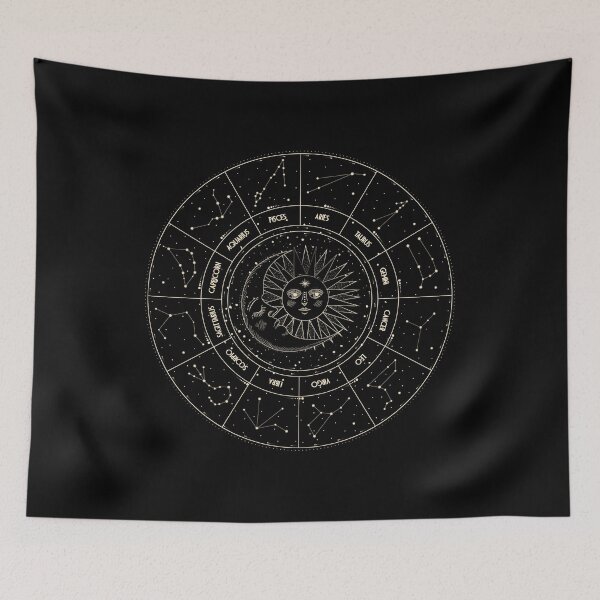 Item preview, Zodiac Sign constellation Sun Moon Stars occult astrology Tarot Card  designed and sold by starnish.