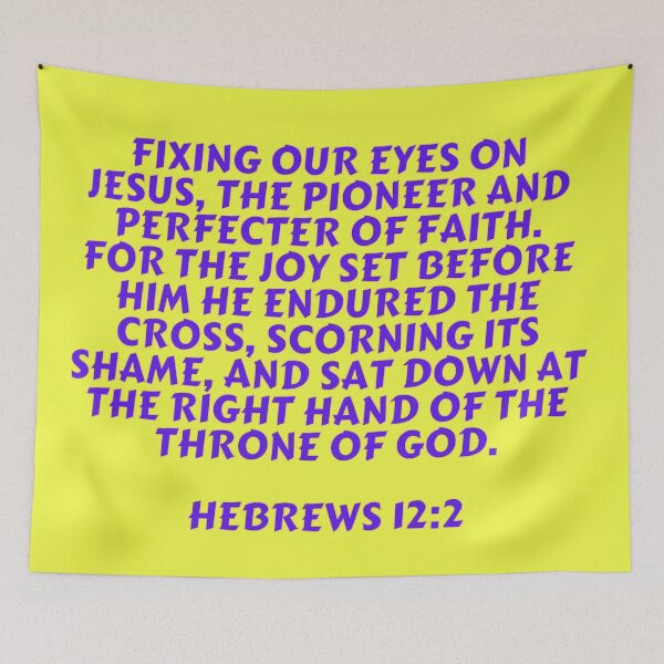 Item preview, Bible Verse Hebrews 12:2 designed and sold by Prayingwarrior.