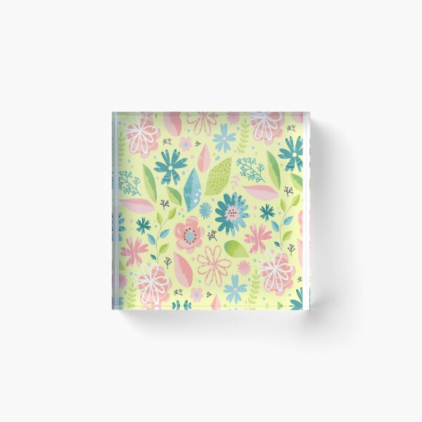 Artikelvorschau, Colorful Flowers Leaves Branches Floral Spring Pattern entworfen und verkauft von maniac3000.