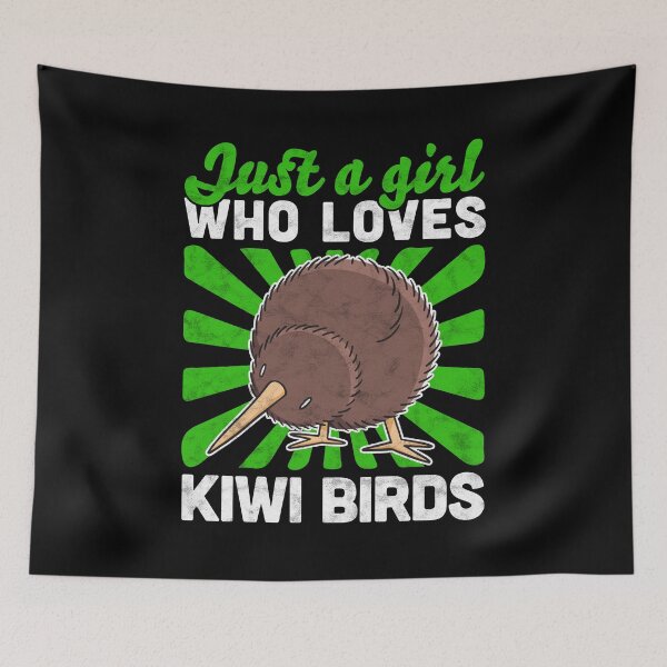 Item preview, Girl who loves kiwi bird snipe bouquet saying designed and sold by madgrfx.