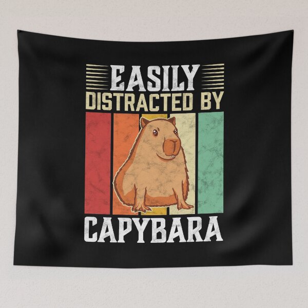 Item preview, Easily distracted by Capybara capybara gift designed and sold by madgrfx.