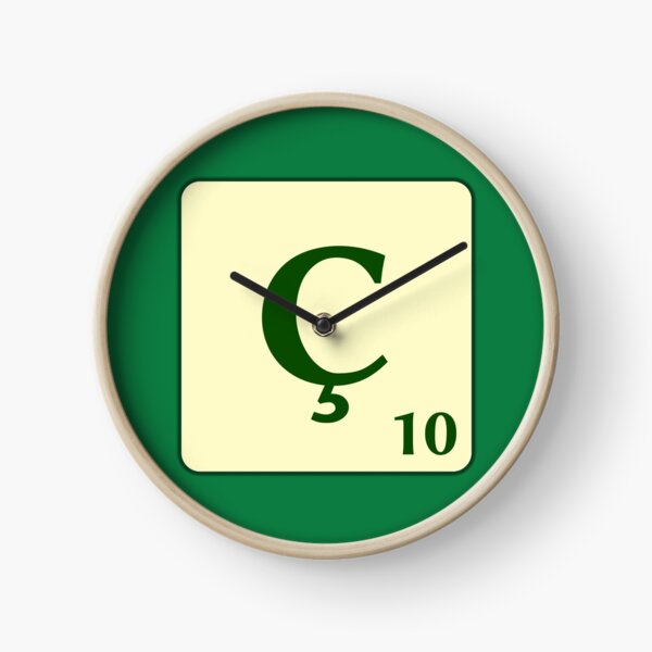 Fitxa de Scrabble de la Ç de 10 punts Reloj