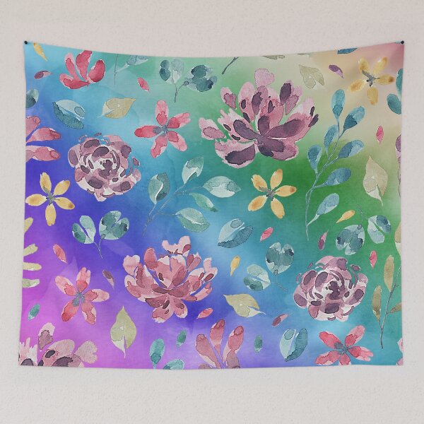 Item preview, floral watercolor pattern designed and sold by cutecrazytshirt.