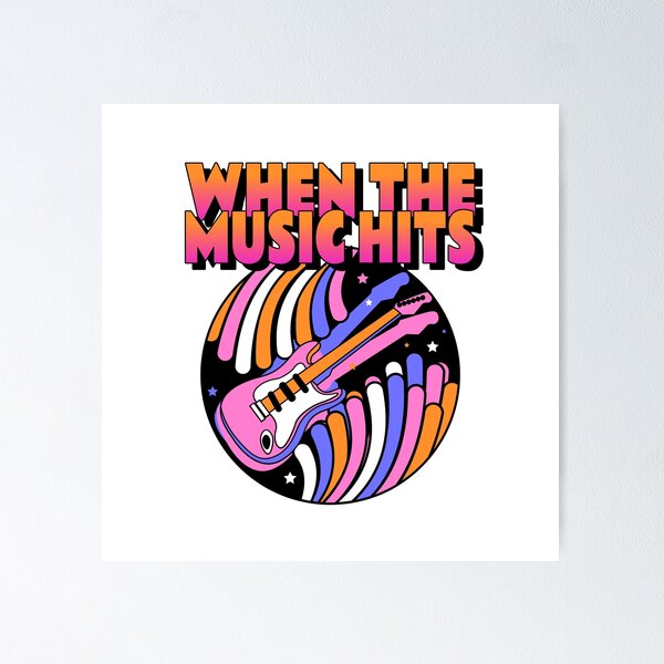 Item preview, When the Music Hits designed and sold by GuitarTeesStore.