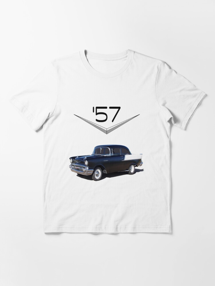 57 Chevy With Chromework Logo Shirts Stickers Prints T Shirt By